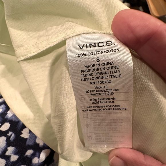 NWOT VINCE SIZE 8 women’s Elegant Light Green blouse - Picture 9 of 11